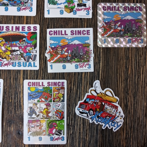 13 pc Brandy Melville Sticker Collection CHILL - Picture 5 of 6